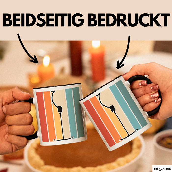 Ski Tasse Geschenk Grafik Skilift Becher Schwarz Trendation