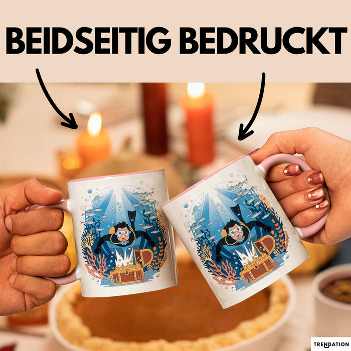 Taucher Tasse Geschenk Lustige Geschenkidee Spruch Für Ozean Abenteurer Rosa Trendation