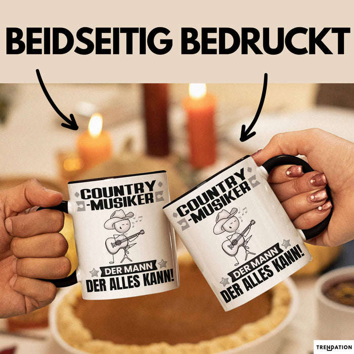 Country-Musiker Tasse Geschenk für Country-Musiker Der Mann Der Alles Kann Geschenkidee zum Geburtstag Schwarz Trendation