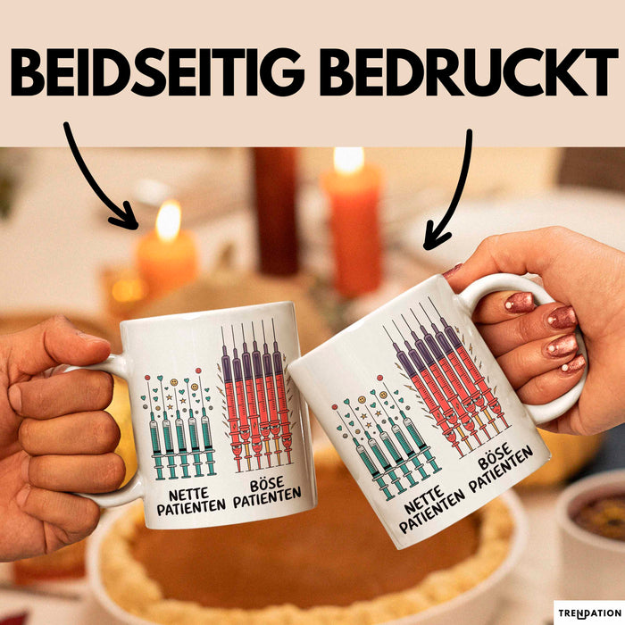 Pflegekraft Arzt Tasse Geschenkidee Nervige Patienten Weiß Trendation