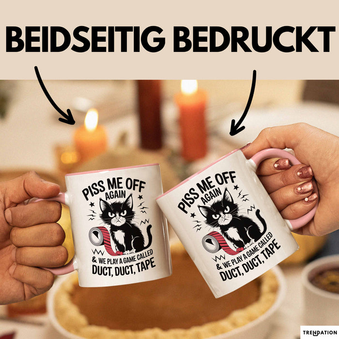 Katzen Tasse Geschenk Duct Duct Tape Geschenkidee Lustig Katze Sarkasmus Rosa Trendation
