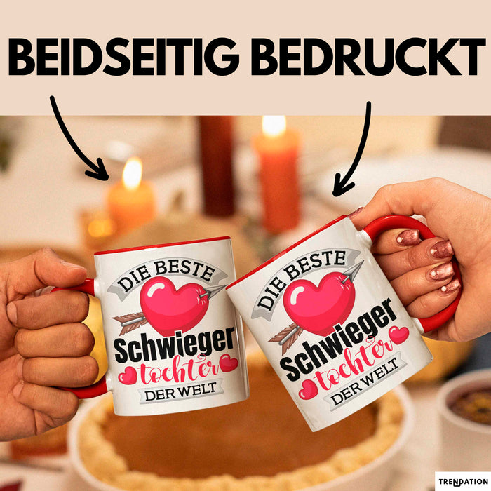 Schwiegertochter Tasse Geschenk Die Beste Schwiegertochter Der Welt Geschenkidee Becher Rot Trendation
