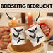 Halloween Tasse Geschenk Fledermäuse Vollmond Grafik Geschenkidee Rot Trendation