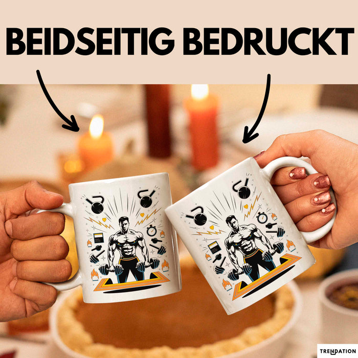 Fitnesstrainer Tasse Geschenk Lustige Geschenkidee Spruch Für Fitness Motivatoren Weiß Trendation