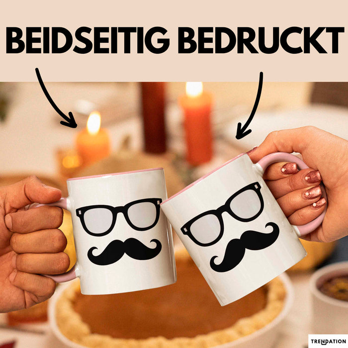 Hipster Tasse Geschenkidee für Trendsetter Rosa Trendation