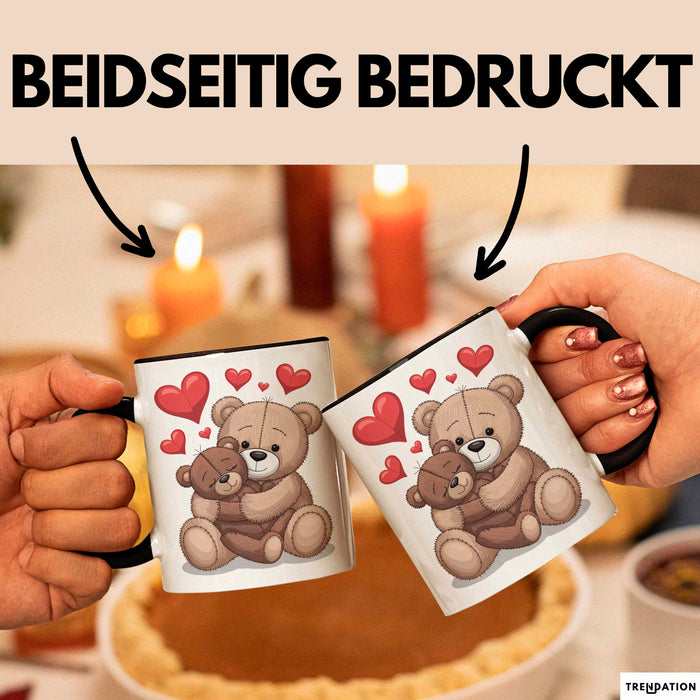 Teddybär Tierliebhaber Tasse Geschenk Lustige Geschenkidee Spruch Romantisches Herz Trendation