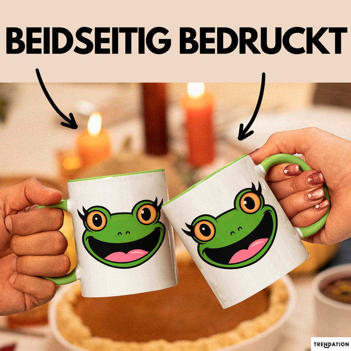 Frosch Tier Tasse Geschenk Lustige Geschenkidee Spruch Grün Trendation