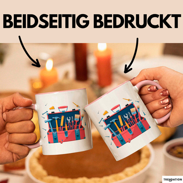 Heimwerker Fan Tasse Geschenkidee für DIY Liebhaber Rosa Trendation