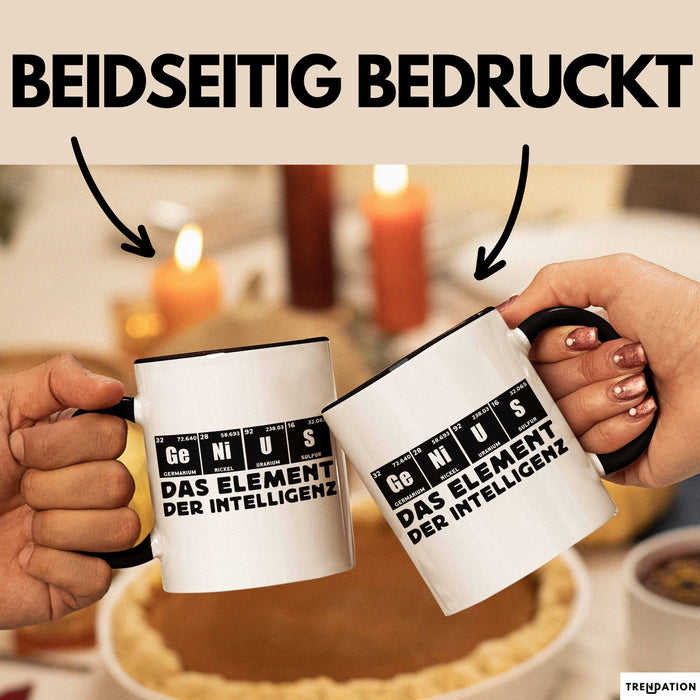 Chemiker Tasse Geschenk Für Chemie-Studenten Genius Das Element Der Inztelligenz Kaffee-Becher Trendation