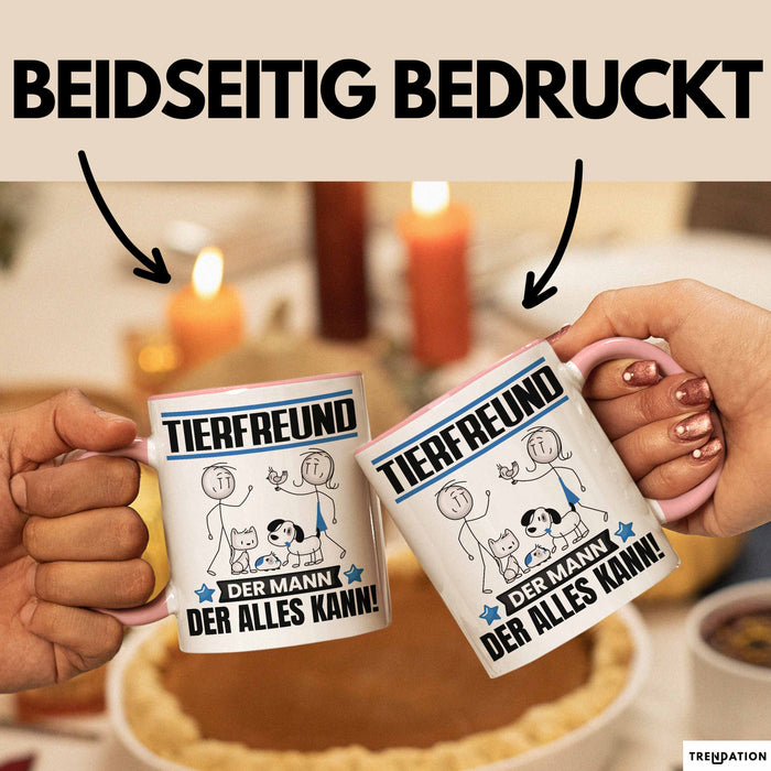 Tierfreund Tasse Geschenk für Tierfreund Der Mann Der Alles Kann Geschenkidee zum Geburtstag Rosa Trendation