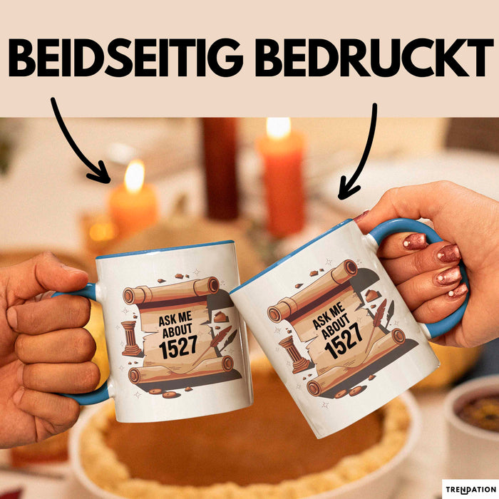 Geschichtsfan Tasse Geschenk Lustige Geschenkidee Spruch Für Geschichts Liebhaber Blau Trendation