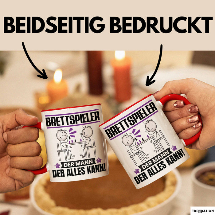 Brettspieler Tasse Geschenk für Brettspieler Der Mann Der Alles Kann Geschenkidee zum Geburtstag Rot Trendation