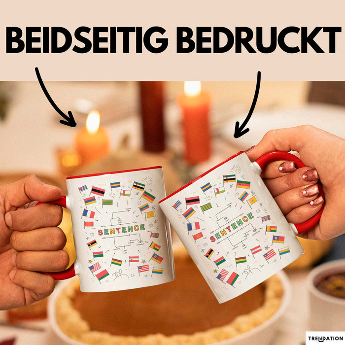 Sprachen Nerd Tasse Geschenk Lustige Geschenkidee Spruch Für Polyglotten Rot Trendation