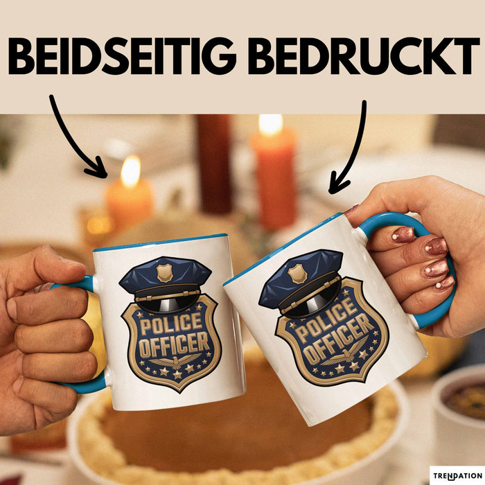 Polizist Tasse Geschenkidee für Strafverfolgung Blau Trendation