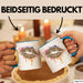 Leoparden Lippen Tasse Geschenk Cool Lips Kiss Leopardenmuster Kaffee-Tasse Geschenkidee Blau Trendation