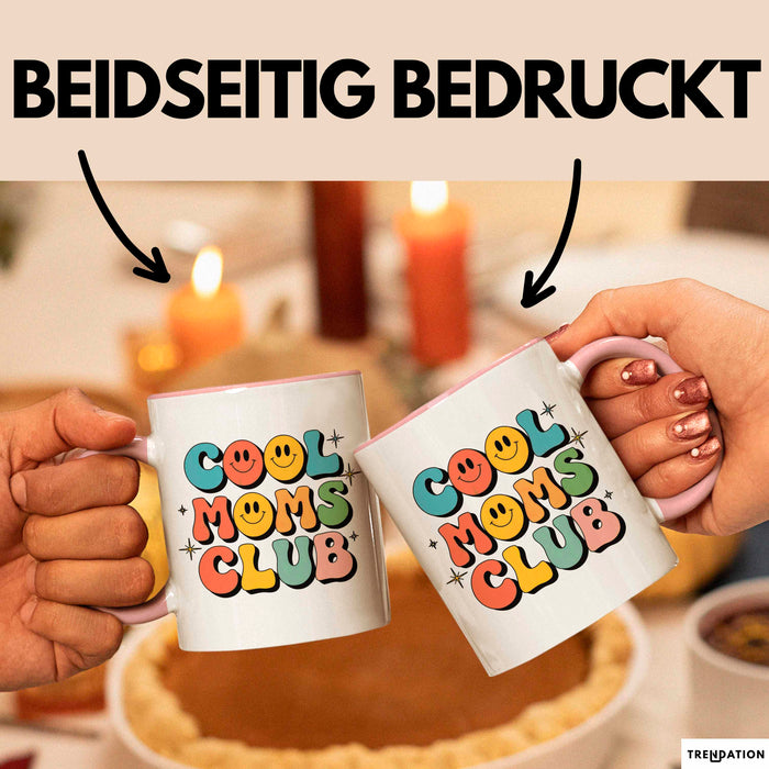 Mama Muttertag Tasse Becher Geschenk Lustige Geschenkidee Spruch Cooler Moms Club Rosa Trendation