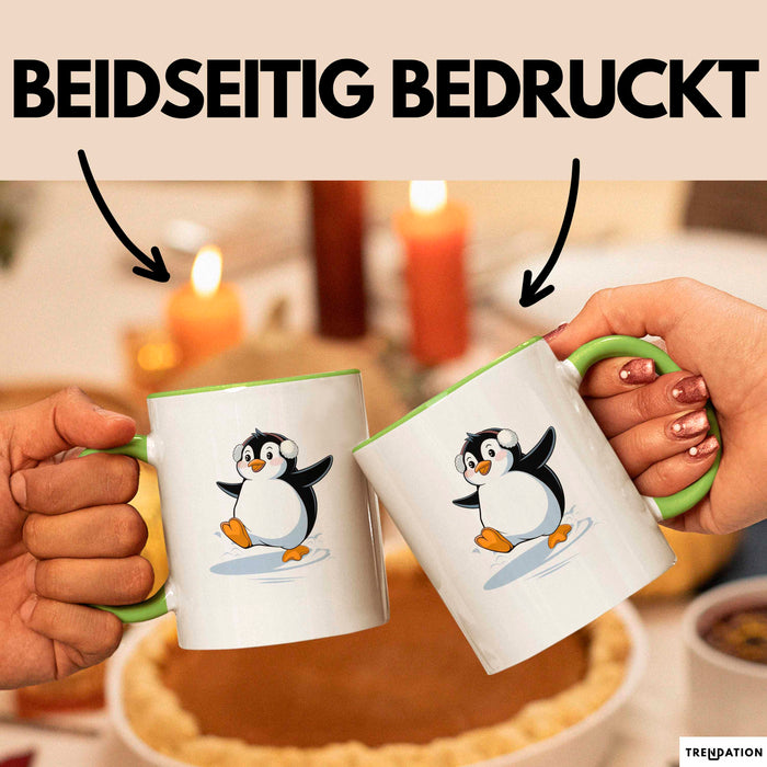 Pinguin Liebhaber Tasse Geschenk Lustige Geschenkidee Spruch Für Kälte Fans Grün Trendation
