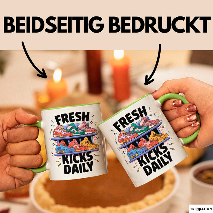 Sneakerhead Tasse Geschenk Lustige Geschenkidee Spruch Für Schuh Sammler Grün Trendation
