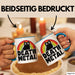 Death Metal Tasse Geschenk Katze Becher Geschenkidee Humor Katzen-Liebhaber Blau Trendation