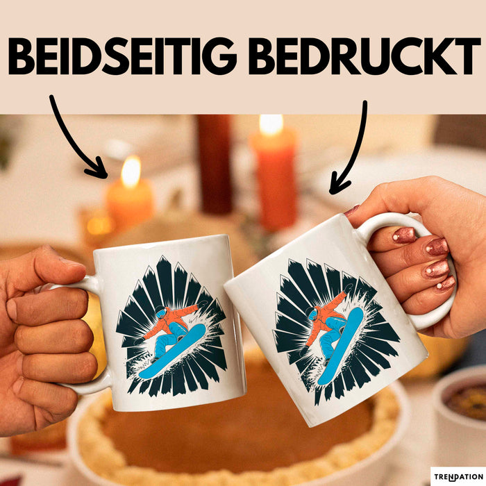 Snowboarder Tasse Geschenk Lustige Geschenkidee Spruch Für Berg Fahrer Weiß Trendation
