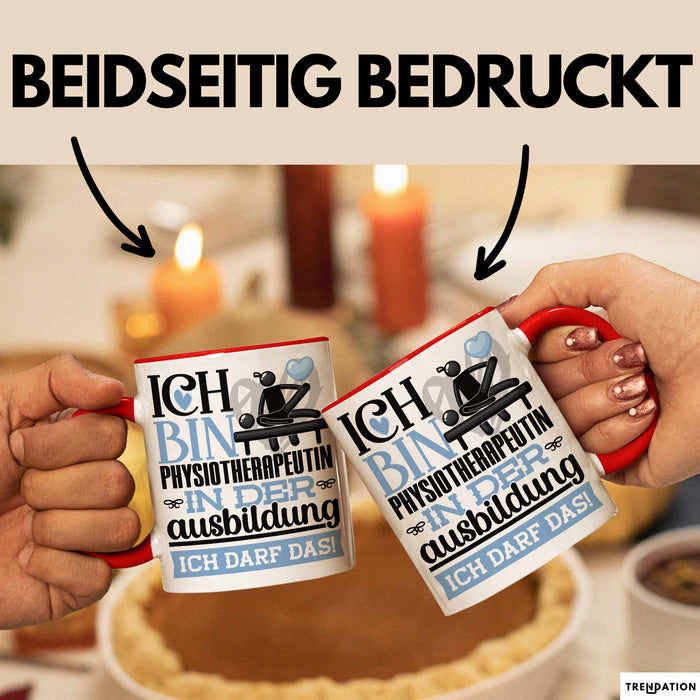 Physiotherapeutin Ausbildung Start Geschenk Tasse Ich Bin Physiotherapeutin In Der Ausbildung Ich Darf Das Kaffee-Becher Geschenkidee Rot Trendation