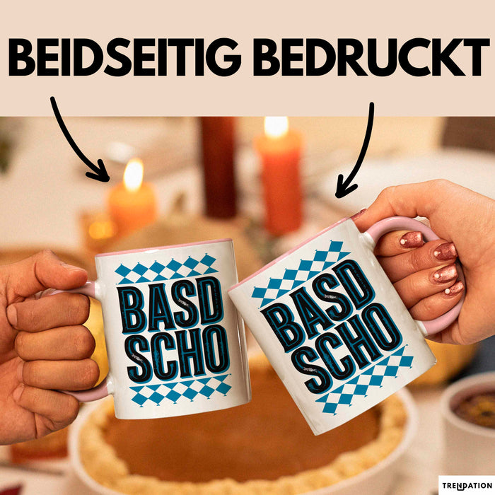 Deutschland München Bayern Bayerisch Tasse Geschenk Lustige Geschenkidee Spruch BASD SCHO Rosa Trendation