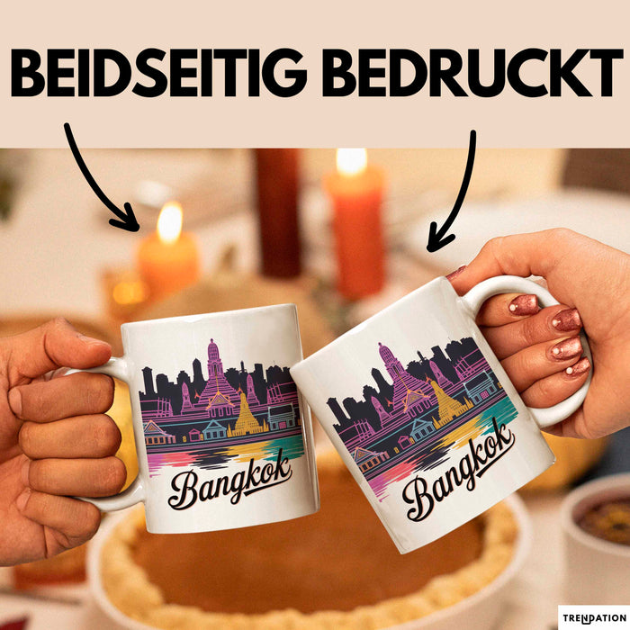 Bangkok Thailand Tasse Geschenk Lustige Geschenkidee Spruch Weiß Trendation