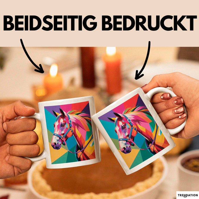 Pferde Tierliebhaber Tasse Geschenk Lustige Geschenkidee Spruch Weiß Trendation