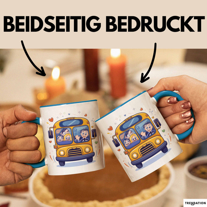 Busfahrer Tasse Geschenk Lustige Geschenkidee Spruch Für Öffentlichen Verkehr Helden Blau Trendation