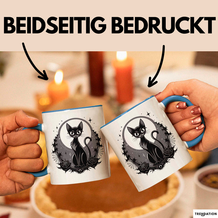 Goth Fan Tasse Geschenkidee für Freunde düsterer Ästhetik Blau Trendation