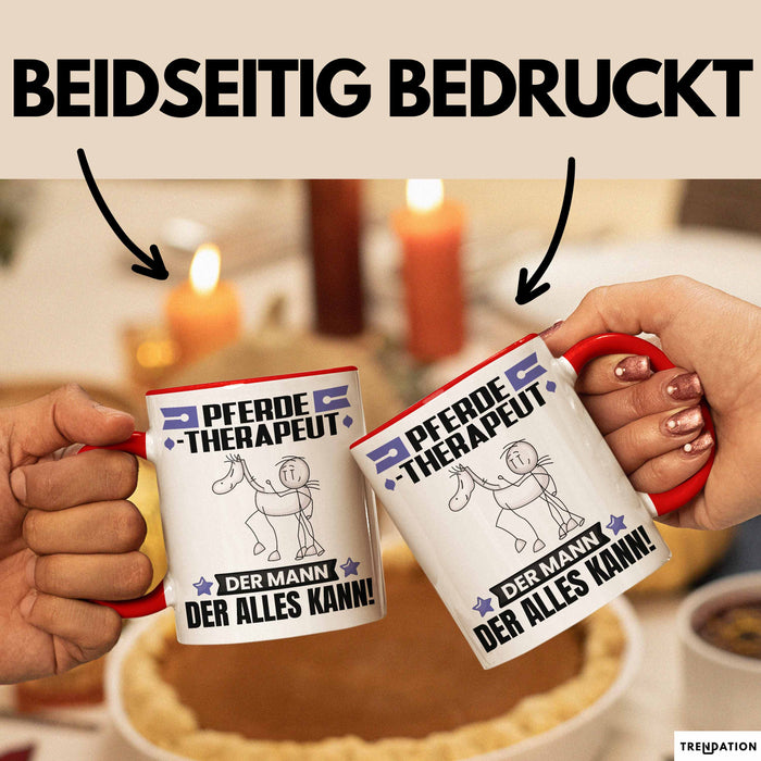 Pferdetherapeut Tasse Geschenk für Pferdetherapeut Der Mann Der Alles Kann Geschenkidee zum Geburtstag Rot Trendation