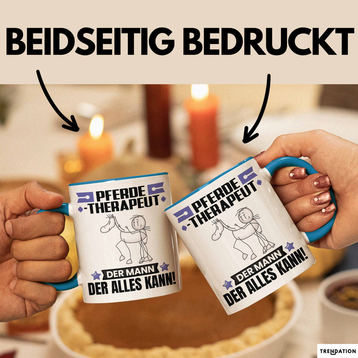 Pferdetherapeut Tasse Geschenk für Pferdetherapeut Der Mann Der Alles Kann Geschenkidee zum Geburtstag Blau Trendation