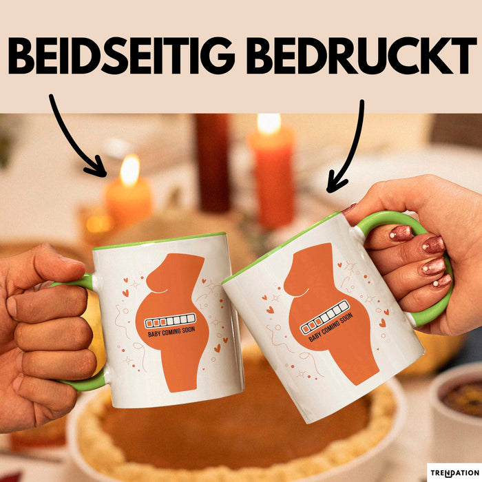 Werdende Mama Tasse Geschenk Lustige Geschenkidee Spruch Für Bald Mütter Grün Trendation