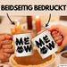 Katzen Tierliebhaber Tasse Geschenk Lustige Geschenkidee Spruch Meow Rot Trendation