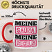 Witzige Tasse Geschenk Meine Sauna Meine Regeln Spruch Rot Trendation