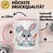 Kaninchenliebhaber Tasse Geschenkidee für Hasen Fans Rosa Trendation