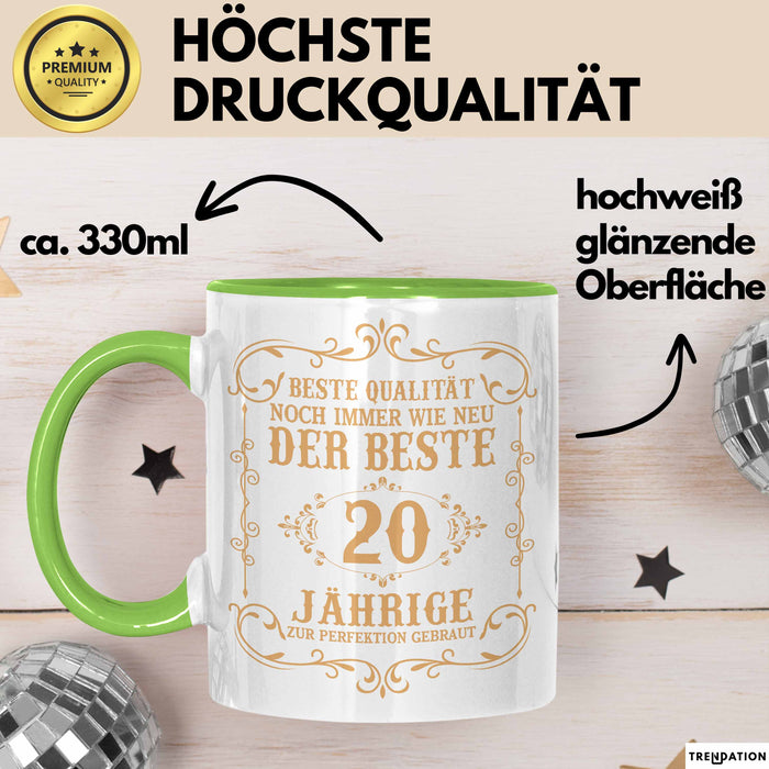 20er Geburtstag Geschenk Männer Vater Mann Noch Immer Der Beste 20-Jährige Zur Perfektion Gebraut Opa Grün Trendation