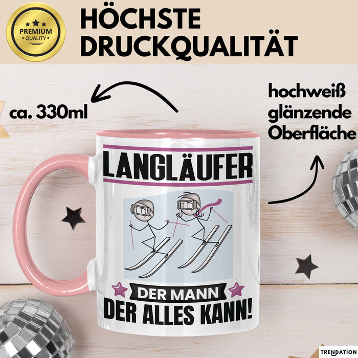 Langläufer Tasse Geschenk für Langläufer Der Mann Der Alles Kann Geschenkidee zum Geburtstag Rosa Trendation