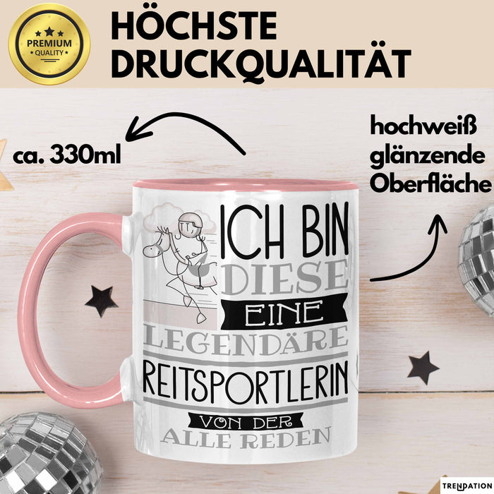 Reitsportlerin Tasse Geschenk Ich Bin Diese Eine Legendäre Reitsportlerin Von Der Alle Reden Geschenkidee Geburtstag Weihnachten Rosa Trendation