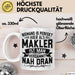 Makler Tasse Geschenk Niemand Ist Perfekt Immobilien Makler Geschenkidee Weiß Trendation