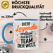 Büro Arbeit Kollege Tasse Becher Geschenk Lustige Geschenkidee Spruch Diese Legende Verlässt Das Beste Team Der Welt Blau Trendation