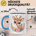 Hirsch Tier Tasse Geschenk Lustige Geschenkidee Spruch Blau Trendation