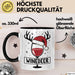 Rotwein-Trinker Tasse Geschenk Weindeer Weihnachten Geschenkidee Für Rot-Weintrinker Kaffee-Becher Trendation