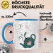 Teeliebhaber Tasse Geschenkidee für Kräuter Enthusiasten Blau Trendation