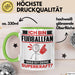Fußballfan Tasse Geschenk für Fußballfan Geburtstag Lustiger Spruch Kaffee-Becher Was Ist Deine Superkraft Grün Trendation