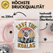 Koala Tierliebhaber Tasse Geschenk Lustige Geschenkidee Spruch Rettet Die Koalas Rosa Trendation