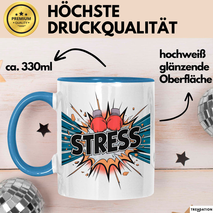 Boxer Tasse Geschenk Lustige Geschenkidee Spruch Für Kampf Fans Blau Trendation