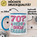 70er Geburtstag Geschenk Männer Frauen 70 Nein Doch Ohhhh Lustiger Spruch Geschenkidee Kaffee-Becher Blau Trendation