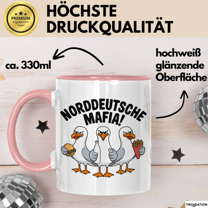 Deutsche Deutschland Tasse Geschenk Lustige Geschenkidee Spruch Norddeutsche Mafia Rosa Trendation