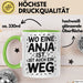 Anja Tasse Geschenk Wo Eine Anja Ist Ist Auch Ein Weg Geschenkidee Becher mit Name Grün Trendation